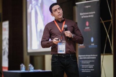 Ryan Tahmassebi Presenting to audience