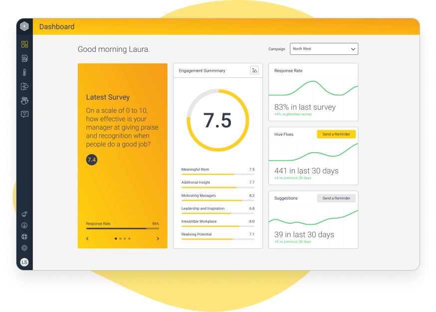 Hive Dashboard Globule BG Yellow