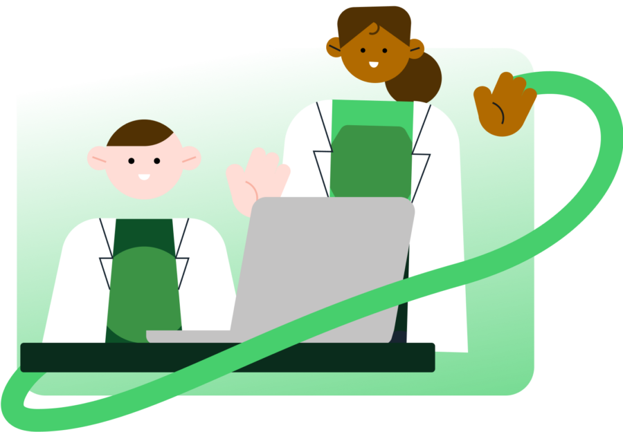 people scientists illustration