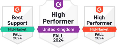 G2 Fall 2024 badges for Hive HR