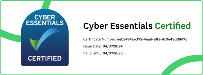 Hive Cyber Essentials Certified Details 2024 to 2025