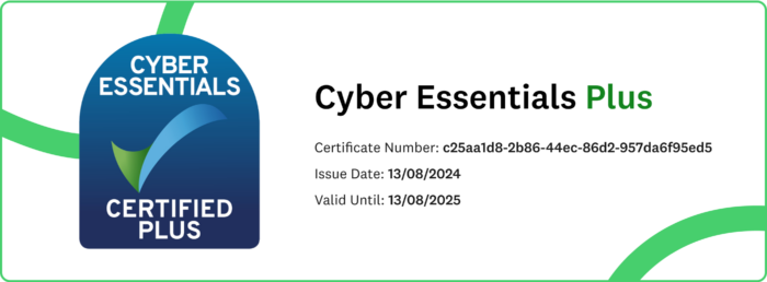 Hive Cyber Essentials Certified Plus Details 2024 to 2025