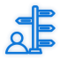 looking ahead icon blue looking ahead icon blue